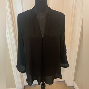 Zara sheer black blouse